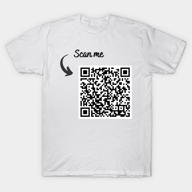 QR Code Design (Scan for Message) T-Shirt by Primar